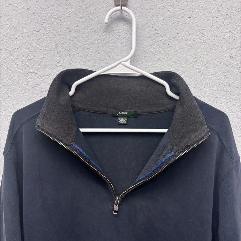 Men's J. Crew Sz Large Navy Blue Zip Sweater, GUC